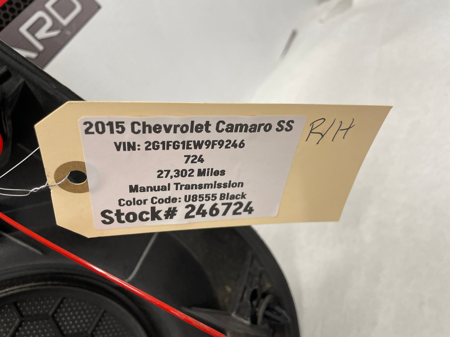 2015 Chevy Camaro SS Hood w/ Scoop Vent Insert Black OEM