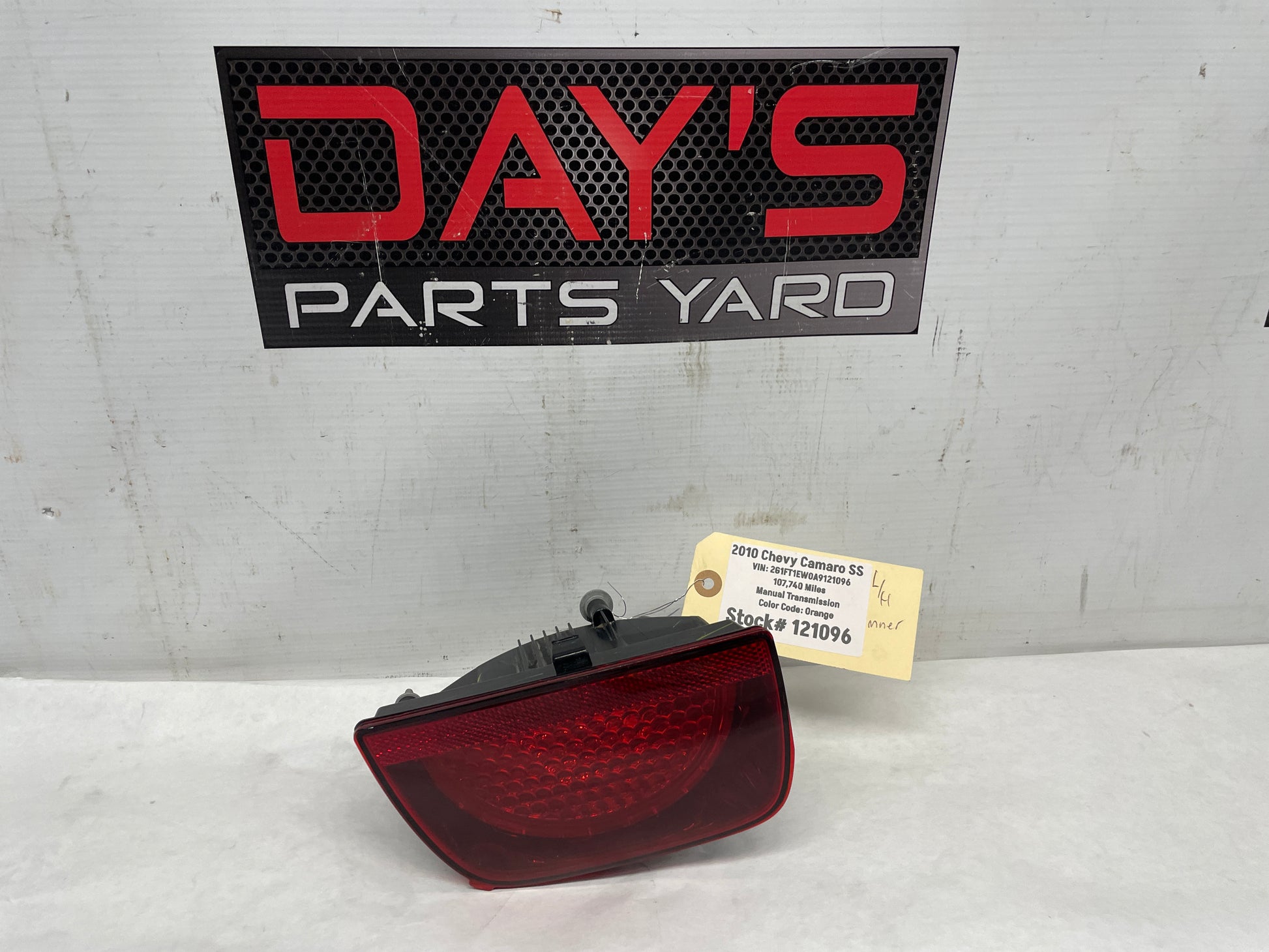 2010 Chevy Camaro SS LH Driver Inner Taillight Tail Light OEM - Day's Parts Yard