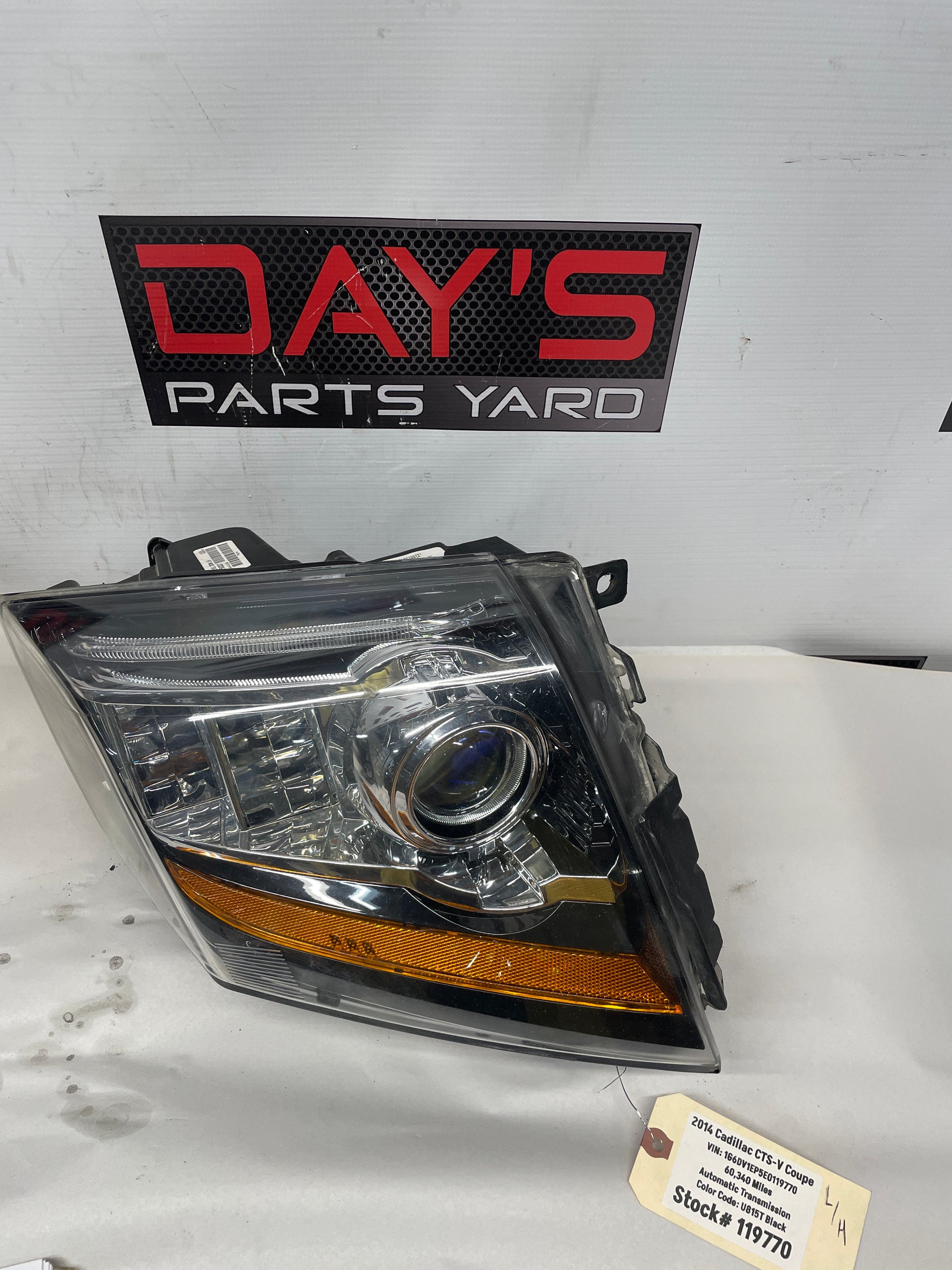 2014 Cadillac CTS-V Coupe LH Driver HID Xenon Head Light Headlight Lamp OEM - Day's Parts Yard