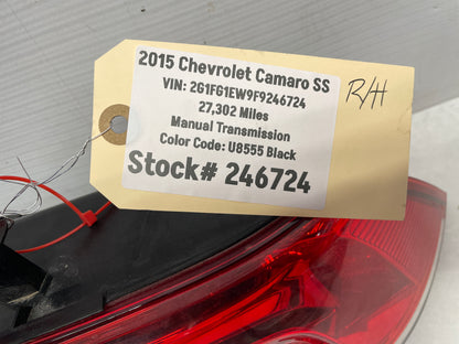 2015 Chevy Camaro SS RH Passenger Taillight Tail Light Lamp LED OEM
