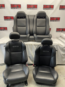 2005 Pontiac GTO Seats Fronts and Rears Black Leather OEM