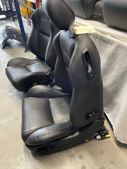 2005 Pontiac GTO Seats Fronts and Rears Black Leather OEM