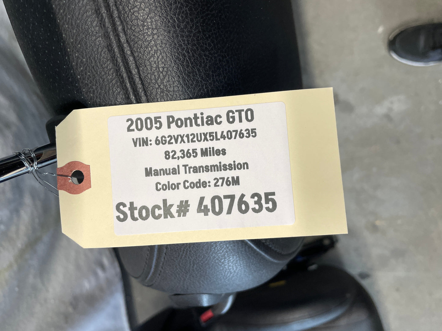 2005 Pontiac GTO Seats Fronts and Rears Black Leather OEM