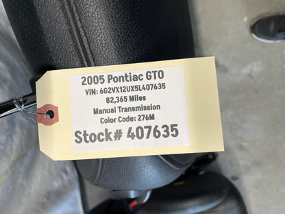 2005 Pontiac GTO Seats Fronts and Rears Black Leather OEM