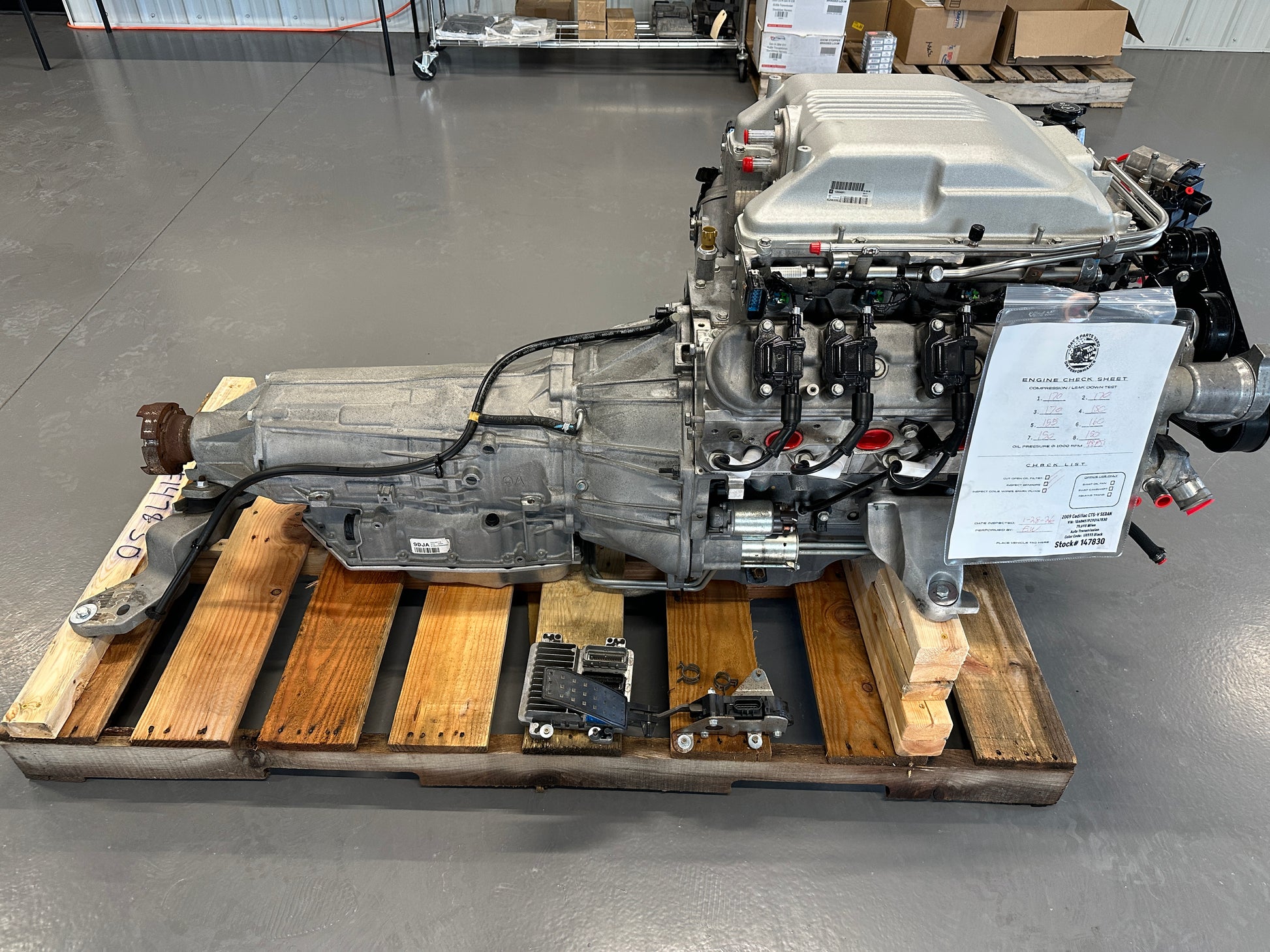 LSA 6.2L Factory Supercharged Engine Motor 6L90 Auto Trans Drivetrain Pullout 556HP - Day's Parts Yard