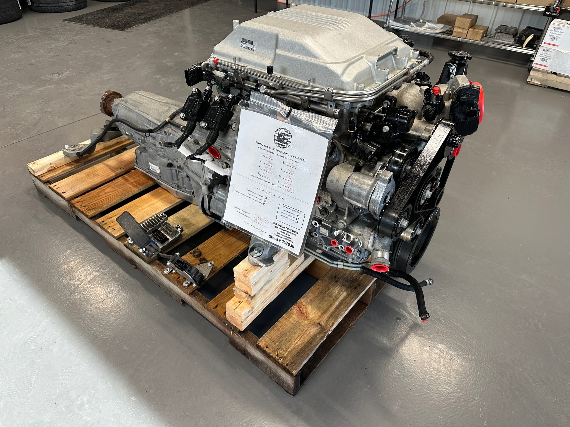 LSA 6.2L Factory Supercharged Engine Motor 6L90 Auto Trans Drivetrain Pullout 556HP - Day's Parts Yard