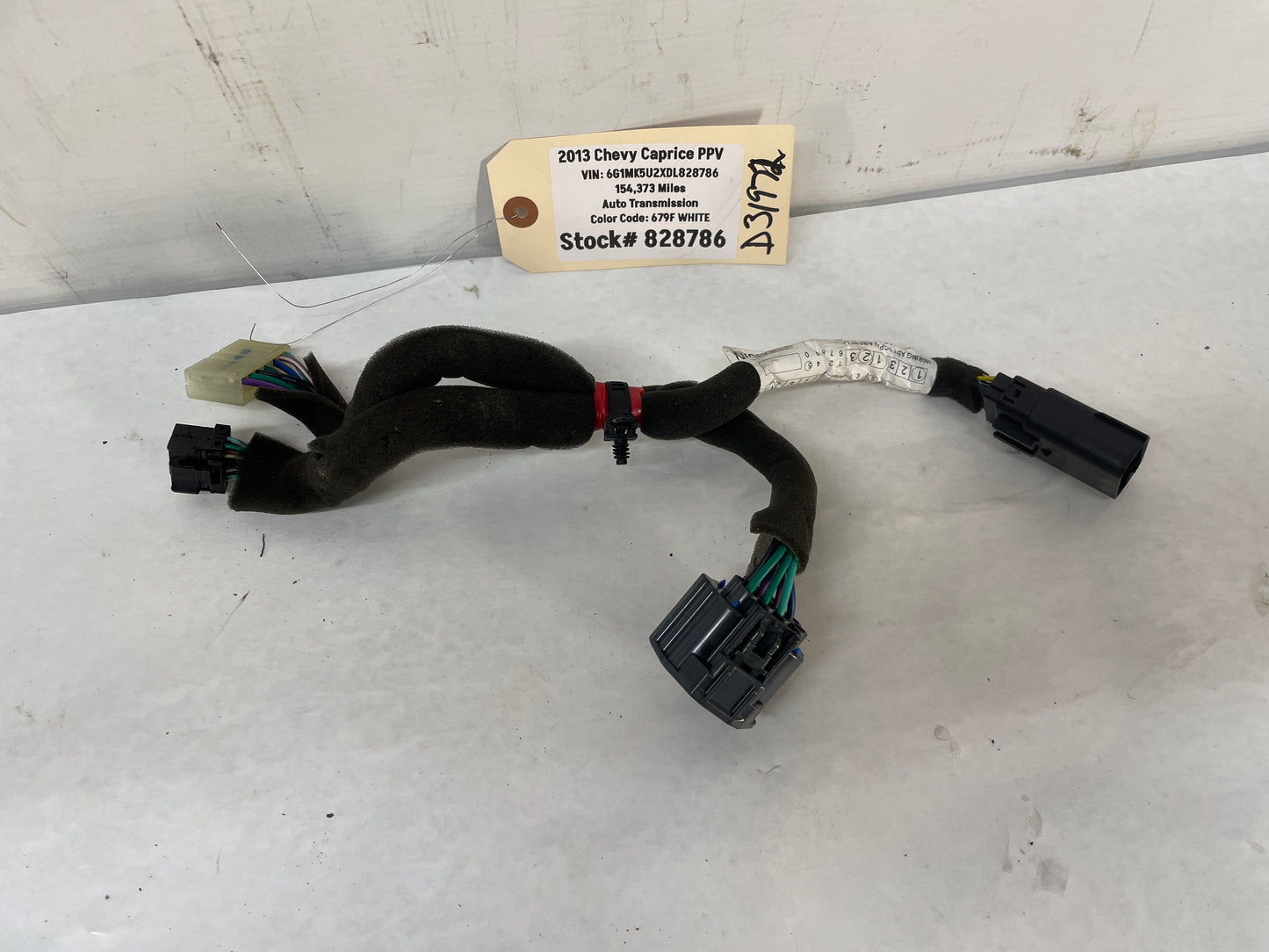2013 Chevy Caprice PPV Door Lock Wire Wiring Harness OEM - Day's Parts Yard