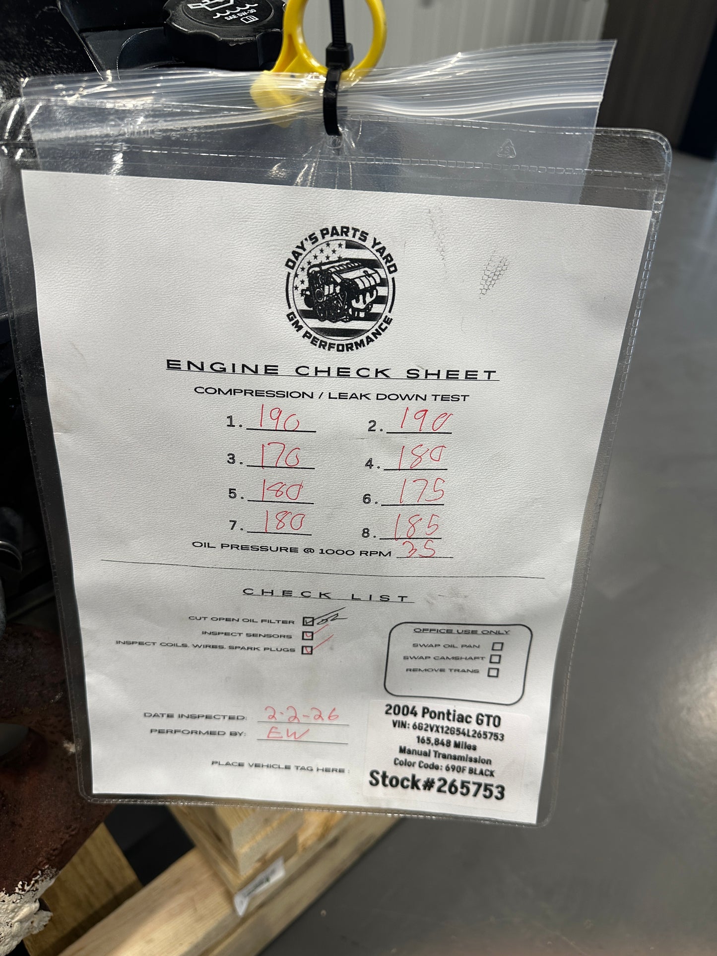 5.7L LS1 Engine T56 Manual Transmission Drivetrain Pullout 350HP - Day's Parts Yard