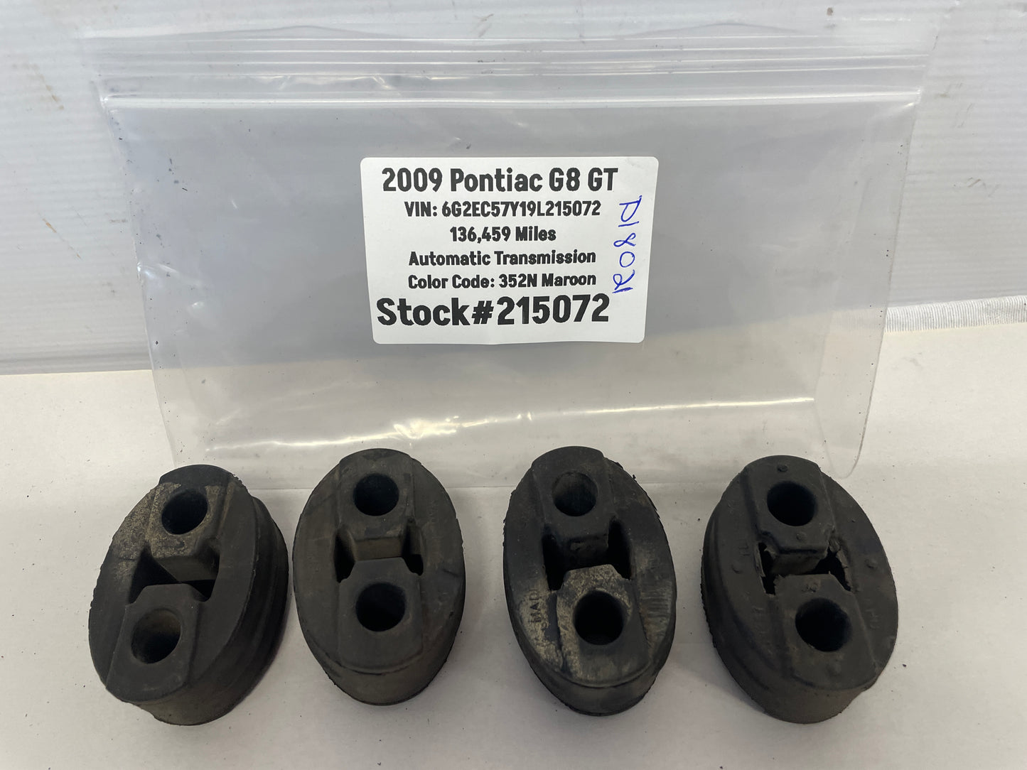 2009 Pontiac G8 GT Exhaust Hangers OEM
