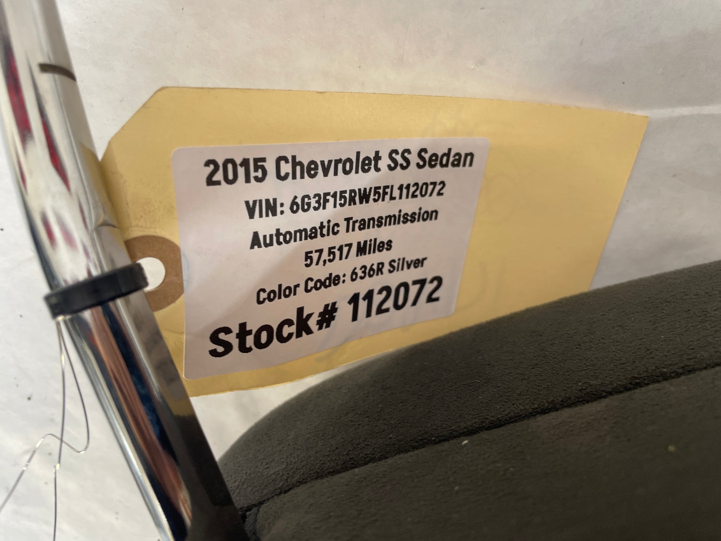 2015 Chevy SS Sedan Front LH Driver Headrest Head Rest OEM