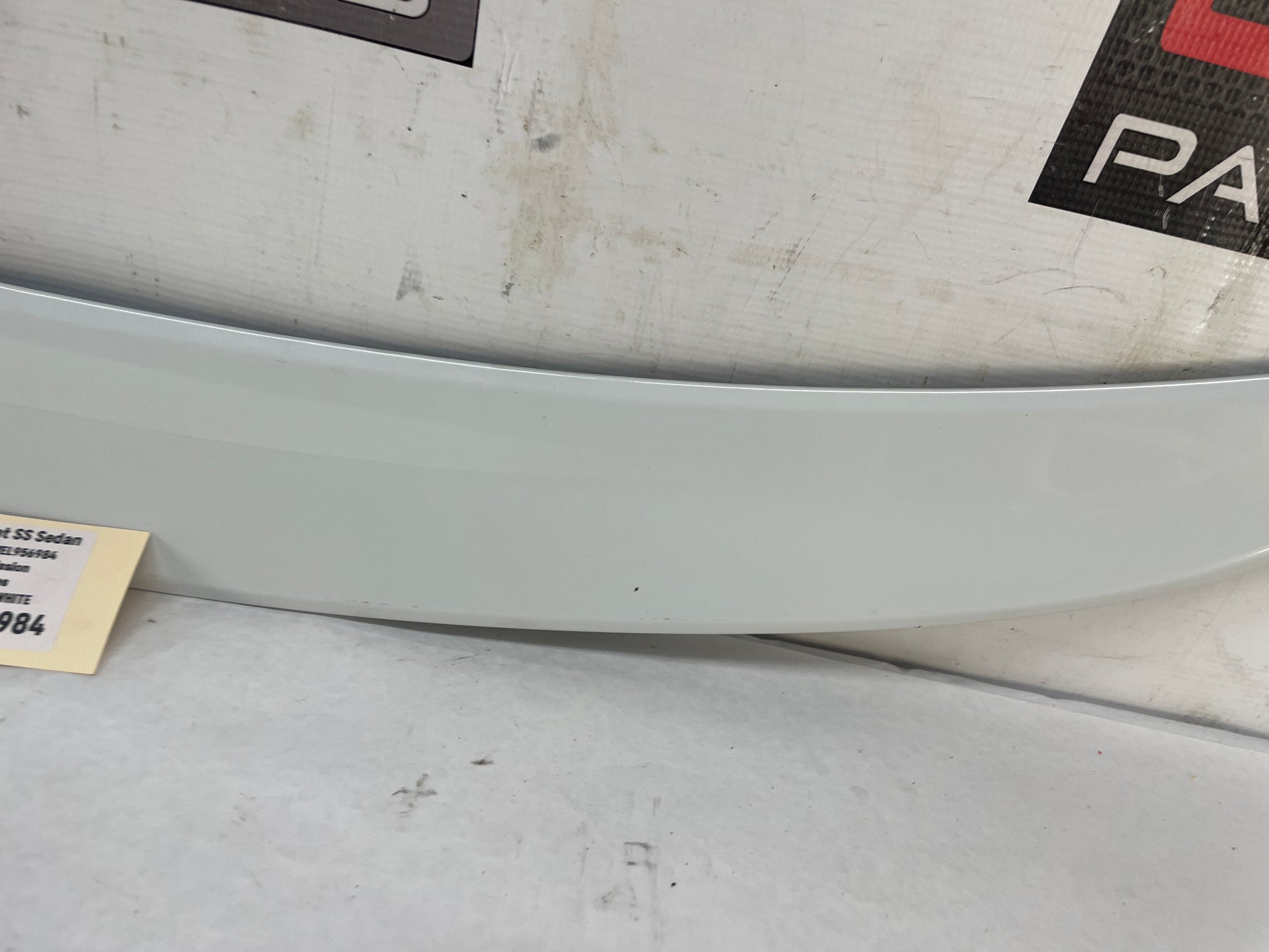 2014 Chevy SS Sedan Trunk Deck Lid Spoiler Wing White OEM - Day's Parts Yard