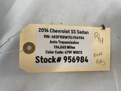 2014 Chevy SS Sedan RH Passenger Lower Dash Knee Airbag Bag OEM - Day's Parts Yard