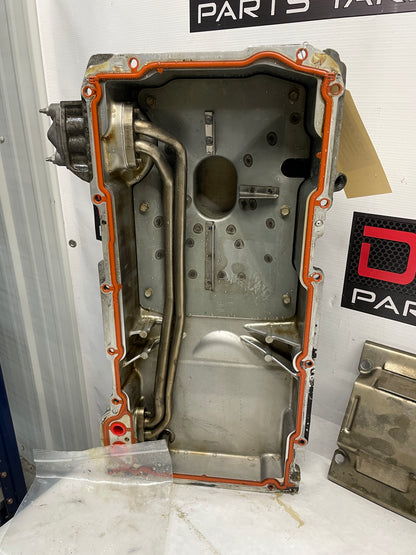 2004 Pontiac GTO Complete Oil Pan Assembly Pick Up Tube Windage Tray Dip Stick OEM - Day's Parts Yard