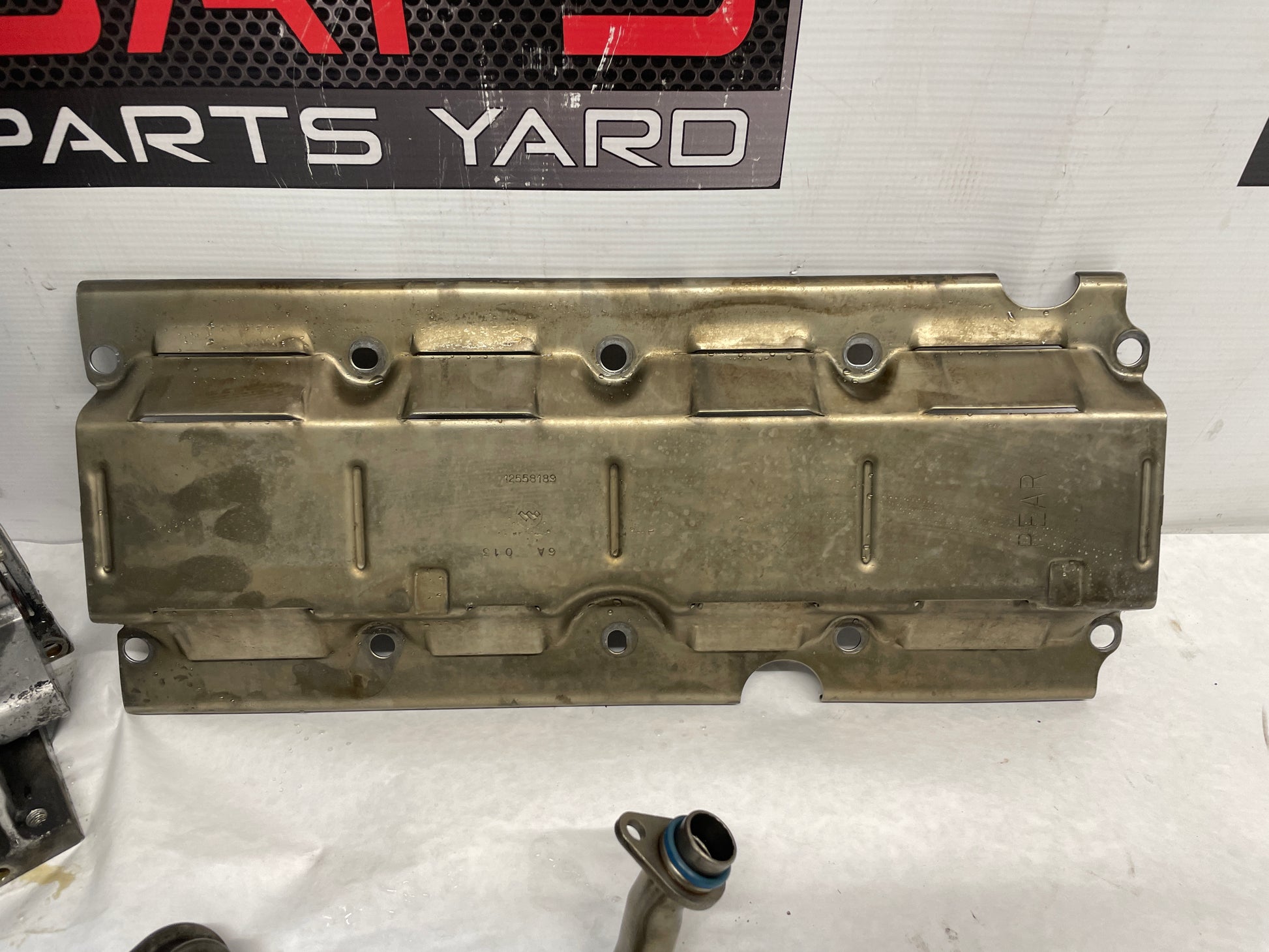 2004 Pontiac GTO Complete Oil Pan Assembly Pick Up Tube Windage Tray Dip Stick OEM - Day's Parts Yard