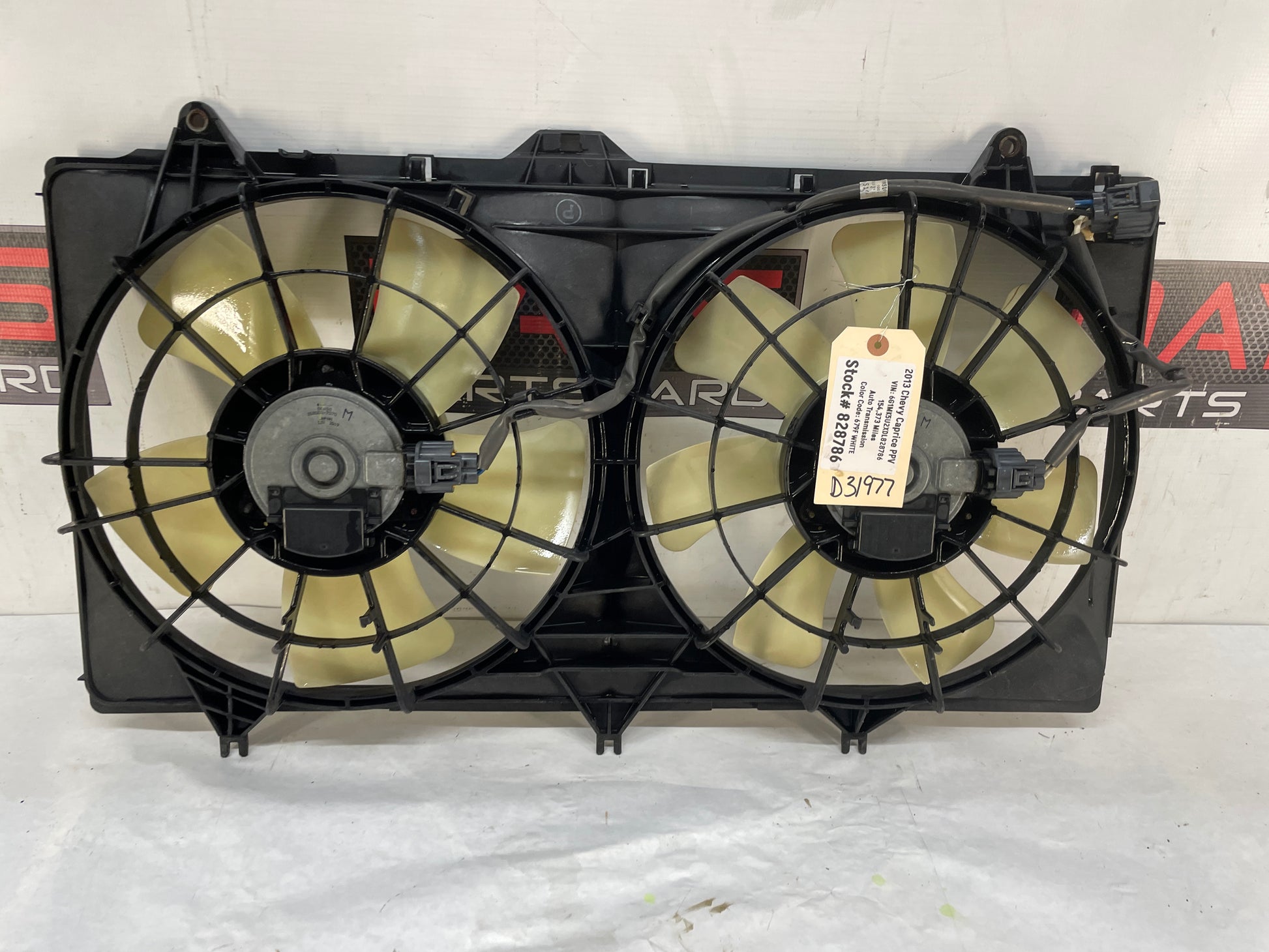 2013 Chevy Caprice PPV Radiator Duel Dual Electric Radiator Cooling Fans OEM - Day's Parts Yard