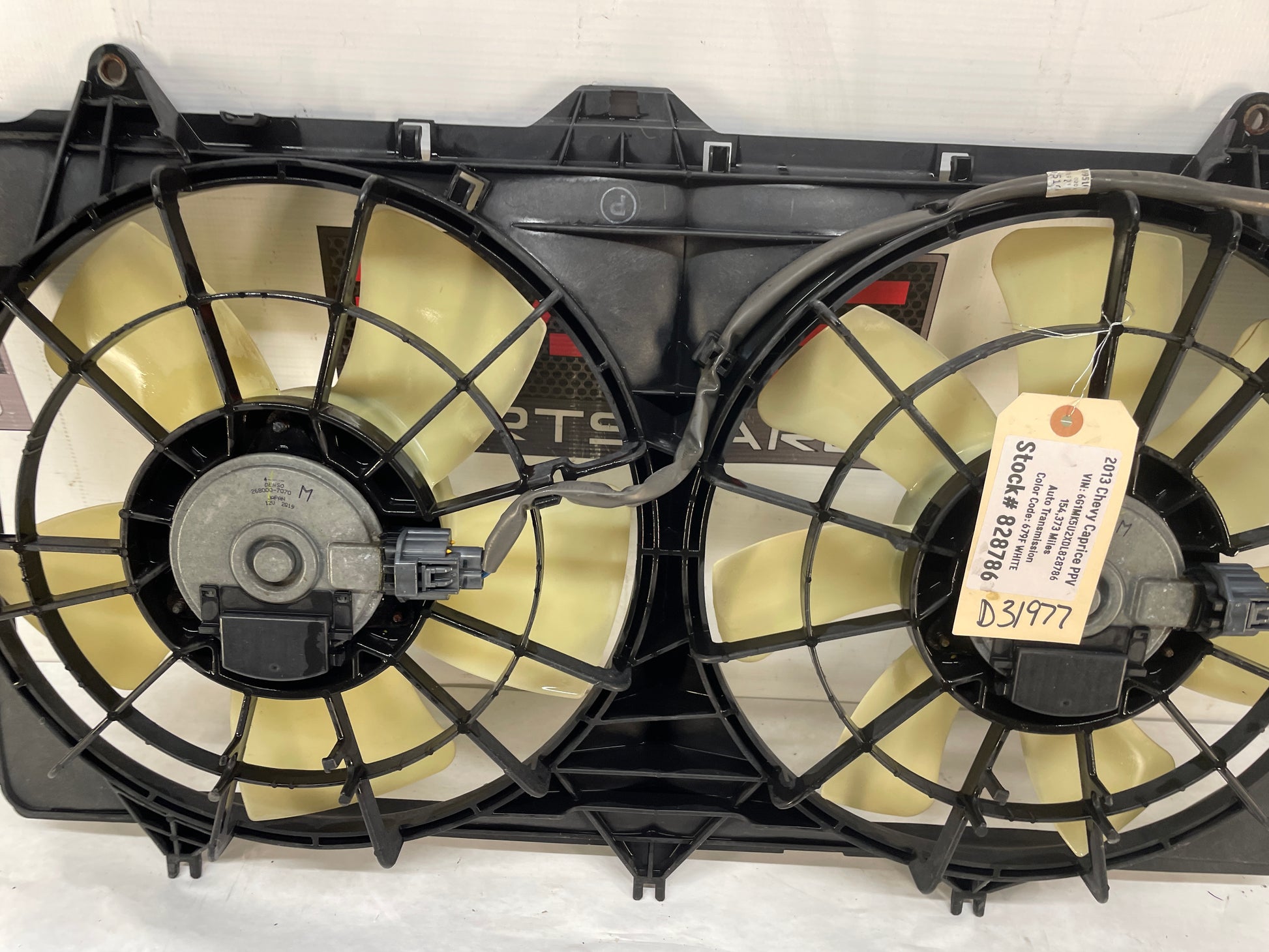 2013 Chevy Caprice PPV Radiator Duel Dual Electric Radiator Cooling Fans OEM - Day's Parts Yard