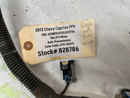 2013 Chevy Caprice PPV Engine Automatic Transmission Wire Wiring Harness OEM - Day's Parts Yard