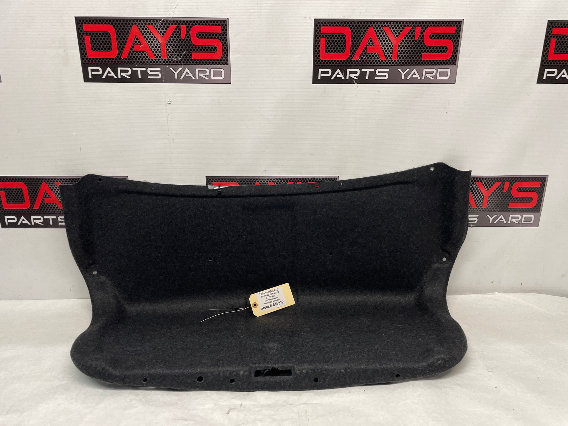 2006 Pontiac GTO Trunk Deck Lid Liner Carpet Felt OEM - Day's Parts Yard