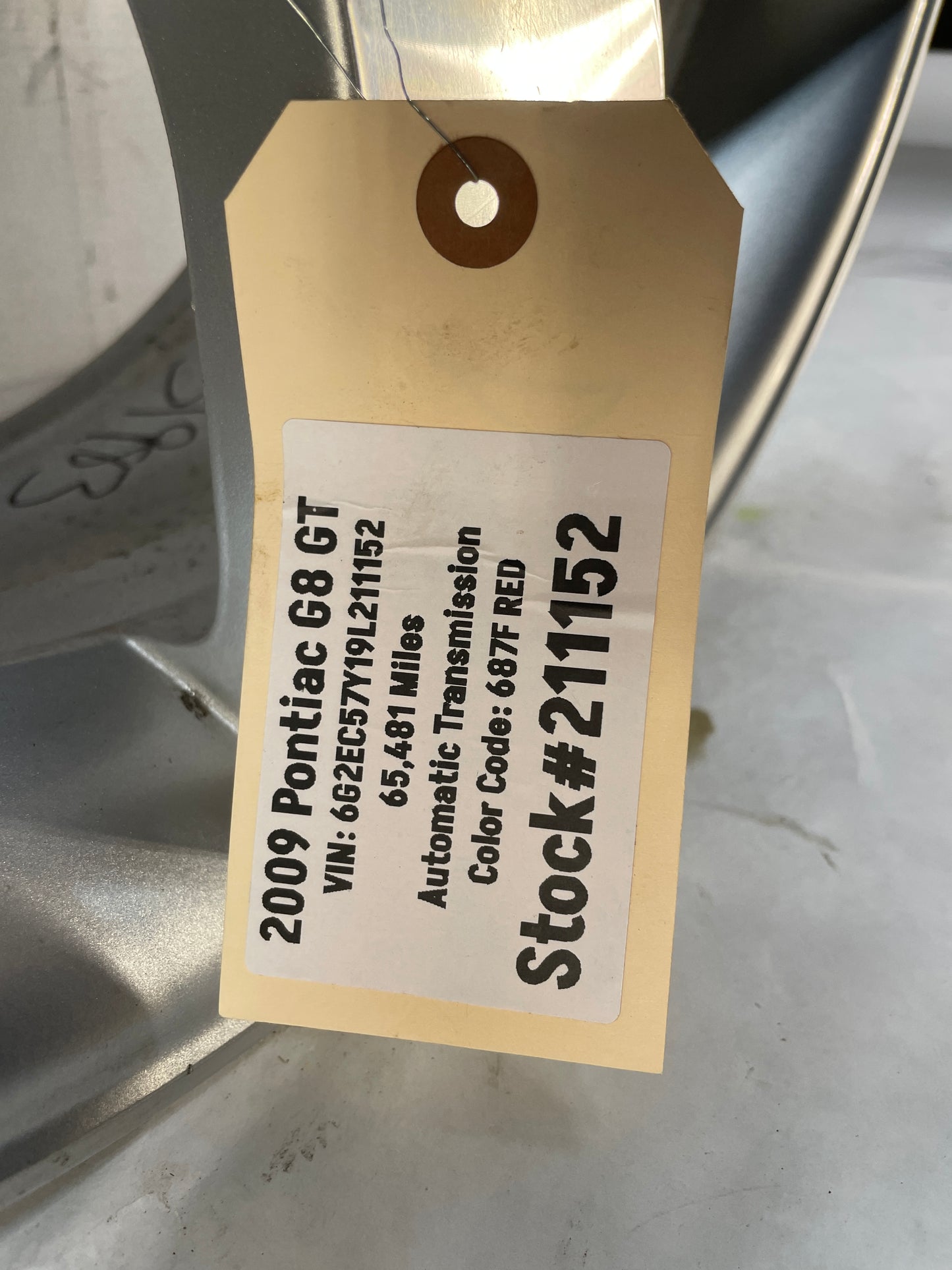 2009 Pontiac G8 GT Factory OEM 19X8 Wheel - Day's Parts Yard