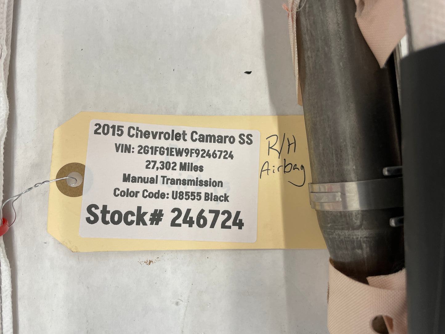 2015 Chevy Camaro SS RH & LH Curtain Airbag Air Bag OEM