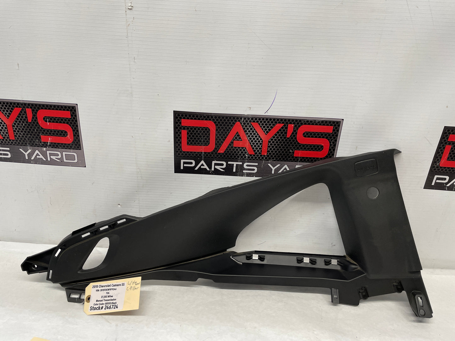 2015 Chevy Camaro SS LH Driver Rear Interior Quarter Window Trim Cover Panel OEM