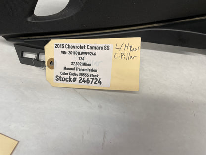 2015 Chevy Camaro SS LH Driver Rear Interior Quarter Window Trim Cover Panel OEM