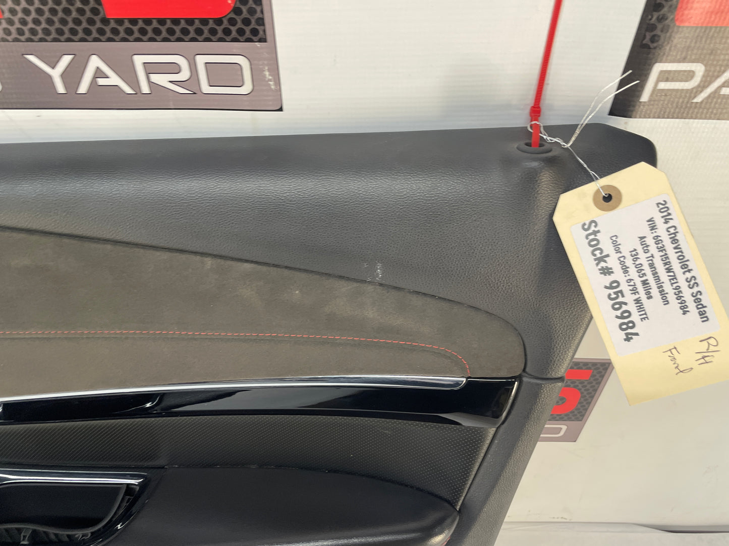 2014 Chevy SS Sedan RH Passenger Front Interior Door Panel Trim OEM - Day's Parts Yard
