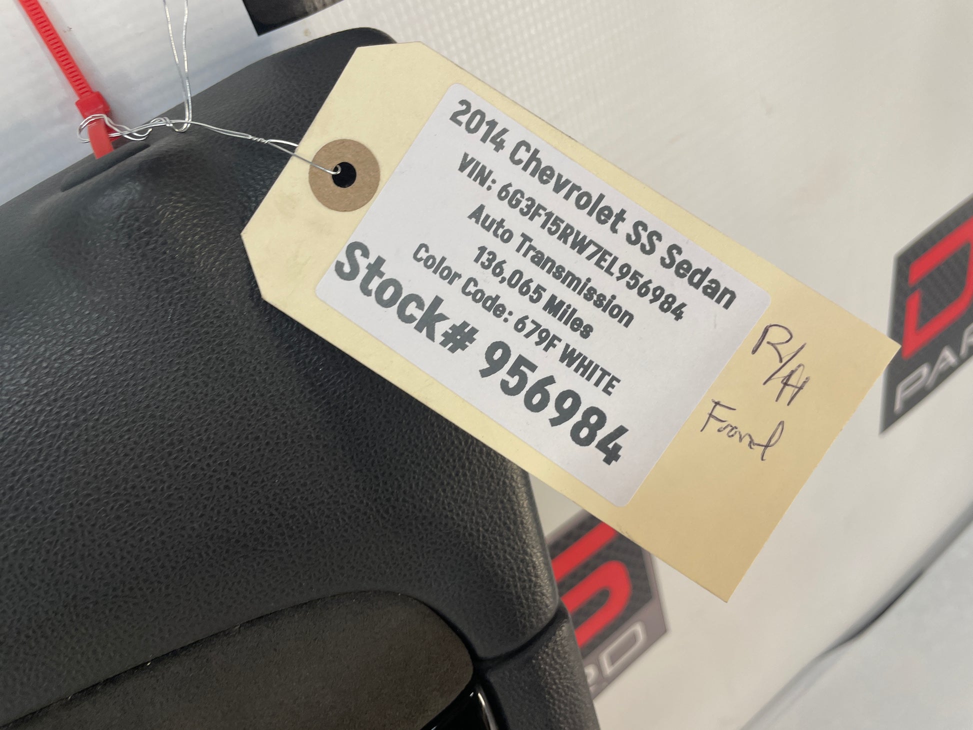 2014 Chevy SS Sedan RH Passenger Front Interior Door Panel Trim OEM - Day's Parts Yard