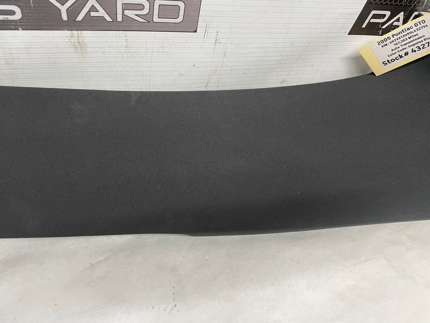 2005 Pontiac GTO LH Driver Rear Interior C Pillar Seat Belt Cover Trim Panel OEM