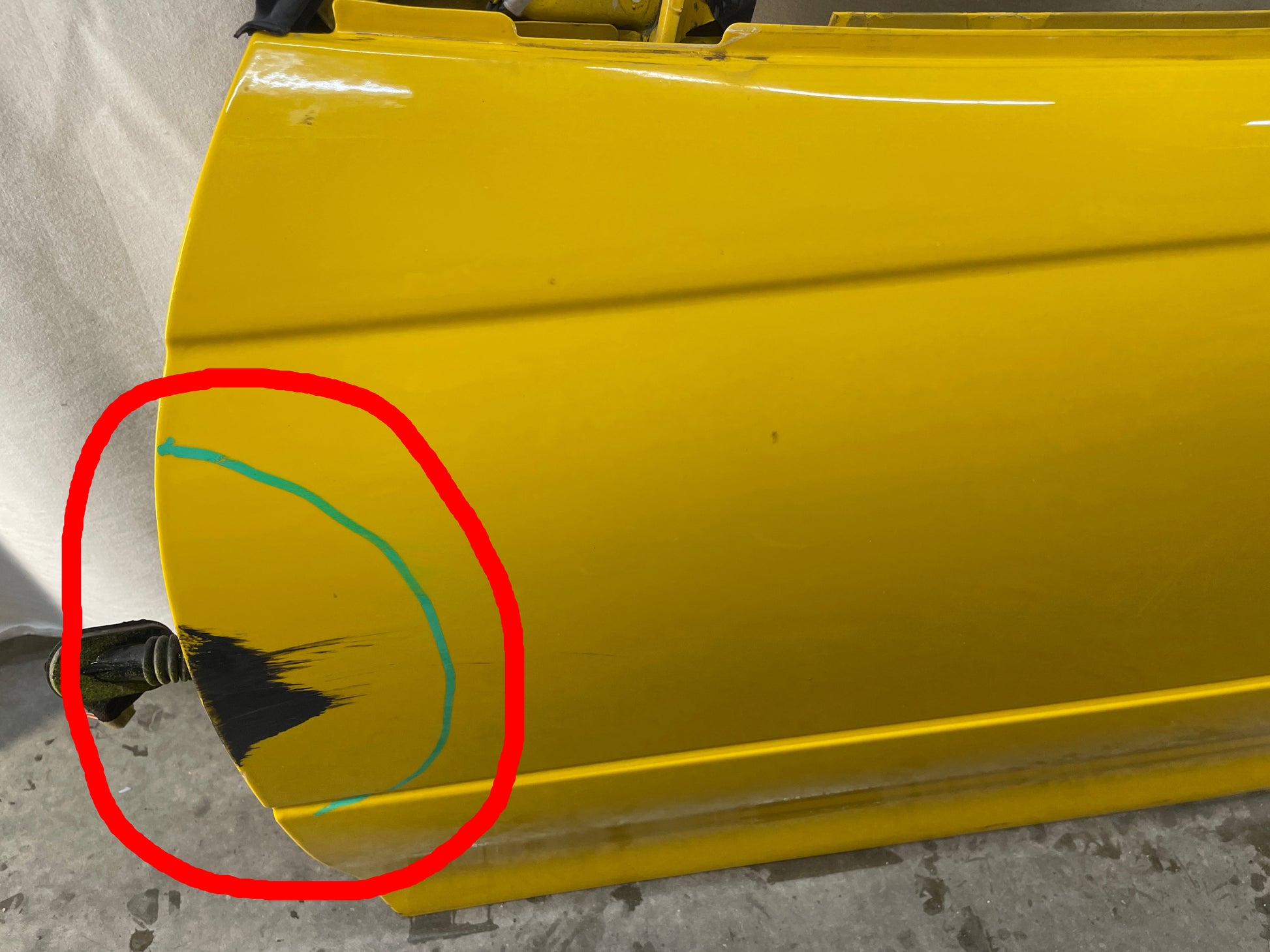 2004 Pontiac GTO LH Driver Front Exterior Outside Door Yellow OEM - Day's Parts Yard
