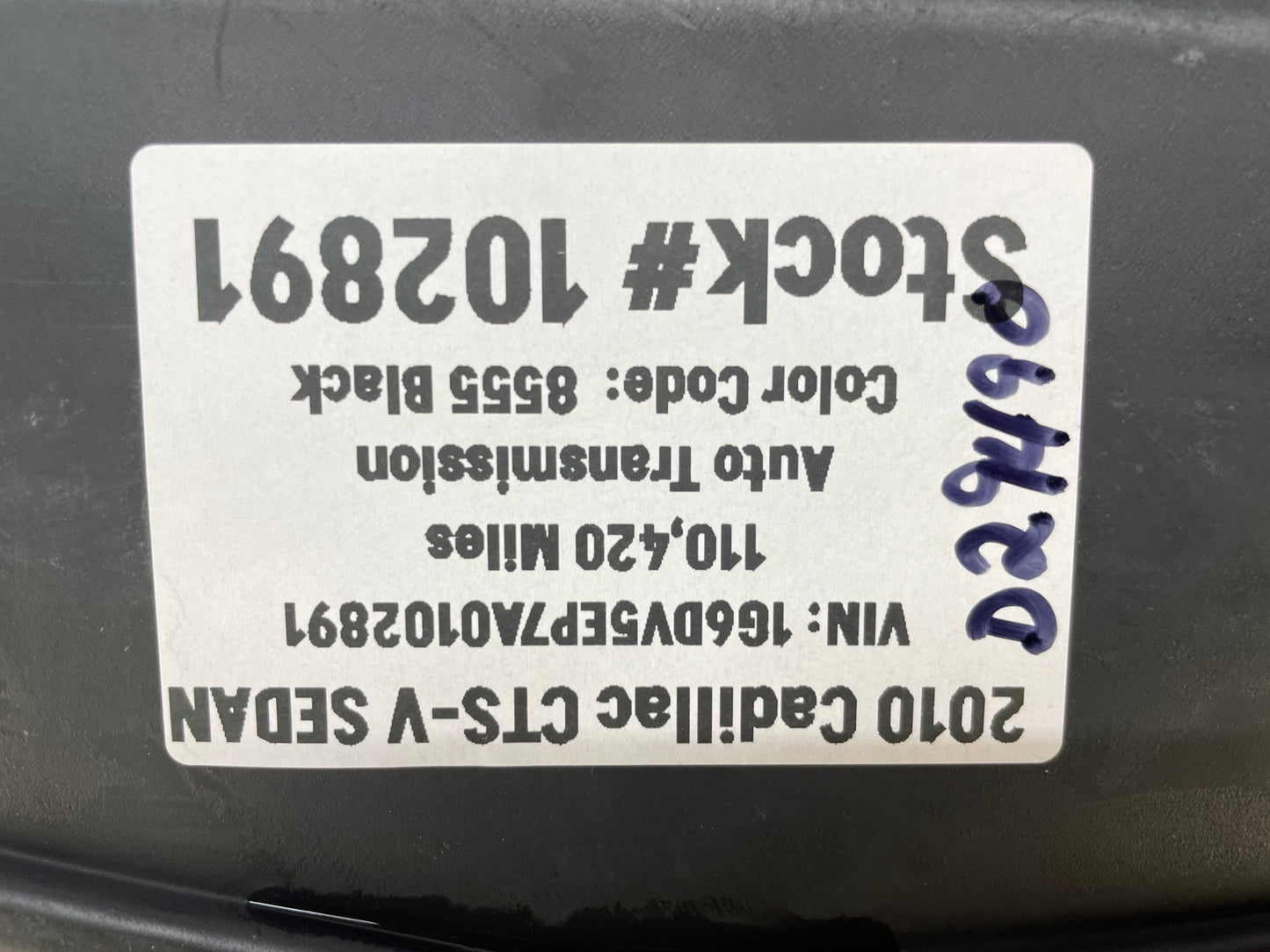 2010 Cadillac CTS-V Sedan Trunk Cargo All Weather Rubber Mat OEM