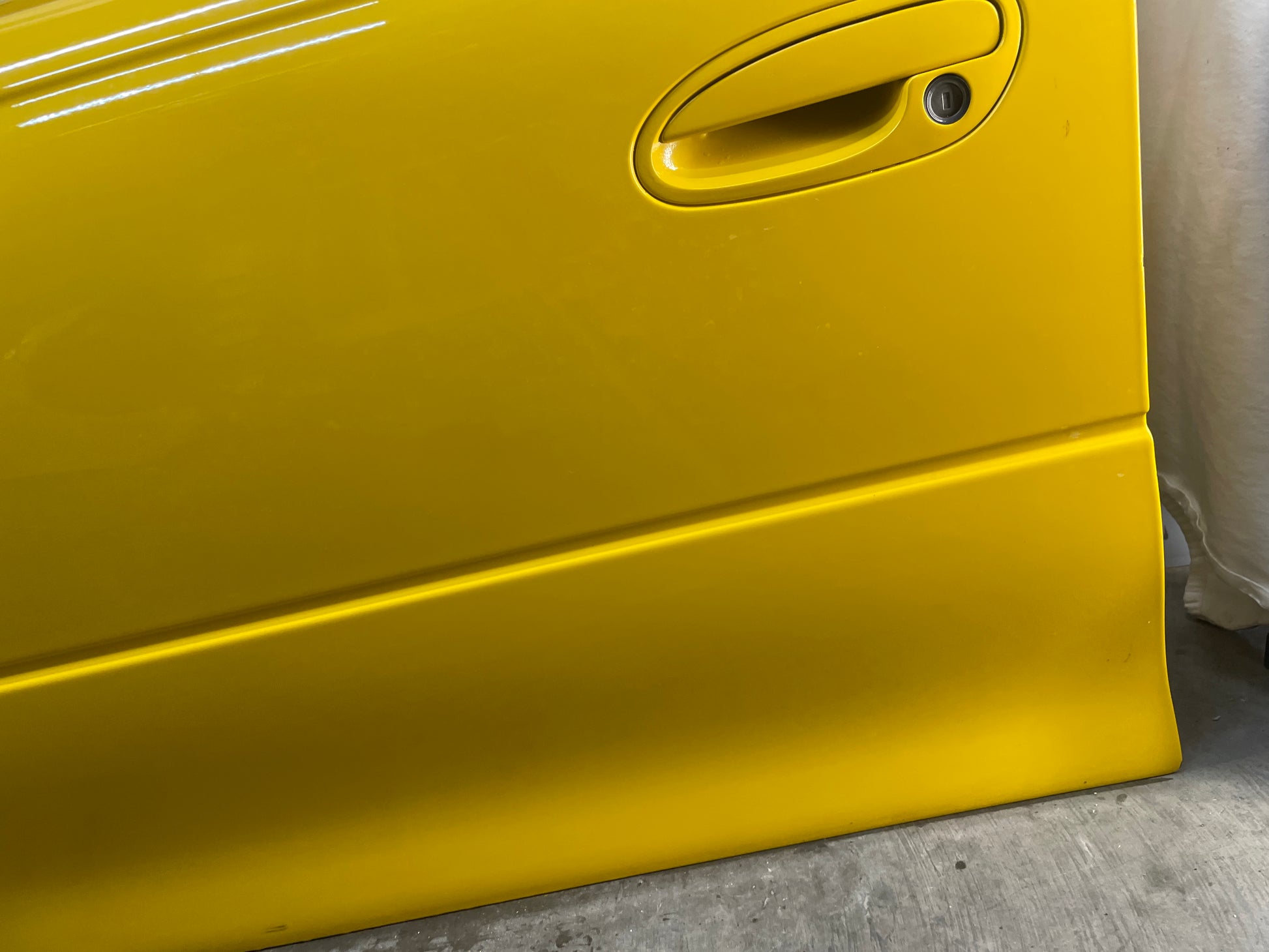 2004 Pontiac GTO LH Driver Front Exterior Outside Door Yellow OEM - Day's Parts Yard
