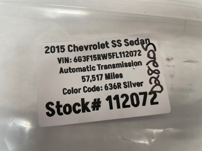 2015 Chevy SS Sedan Windshield Lane Departure Camera Module System OEM - Day's Parts Yard
