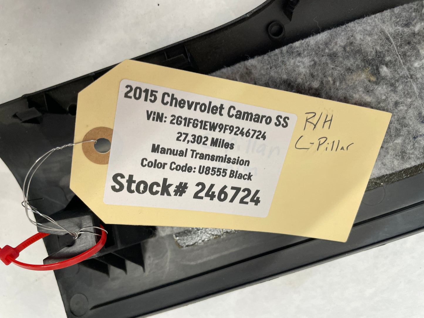2015 Chevy Camaro SS RH & LH Interior C Pillar Quarter Trim Panels OEM