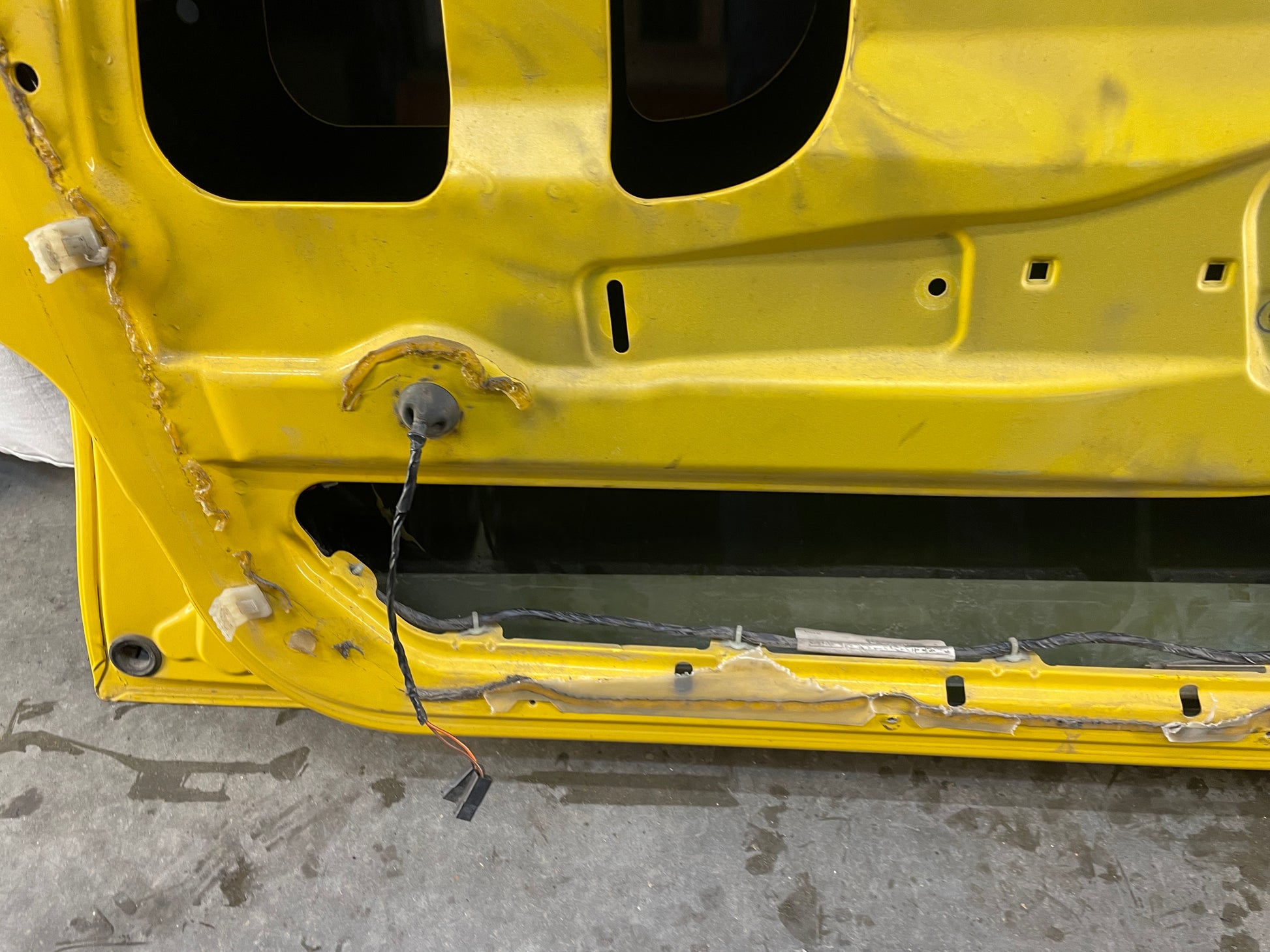 2004 Pontiac GTO LH Driver Front Exterior Outside Door Yellow OEM - Day's Parts Yard