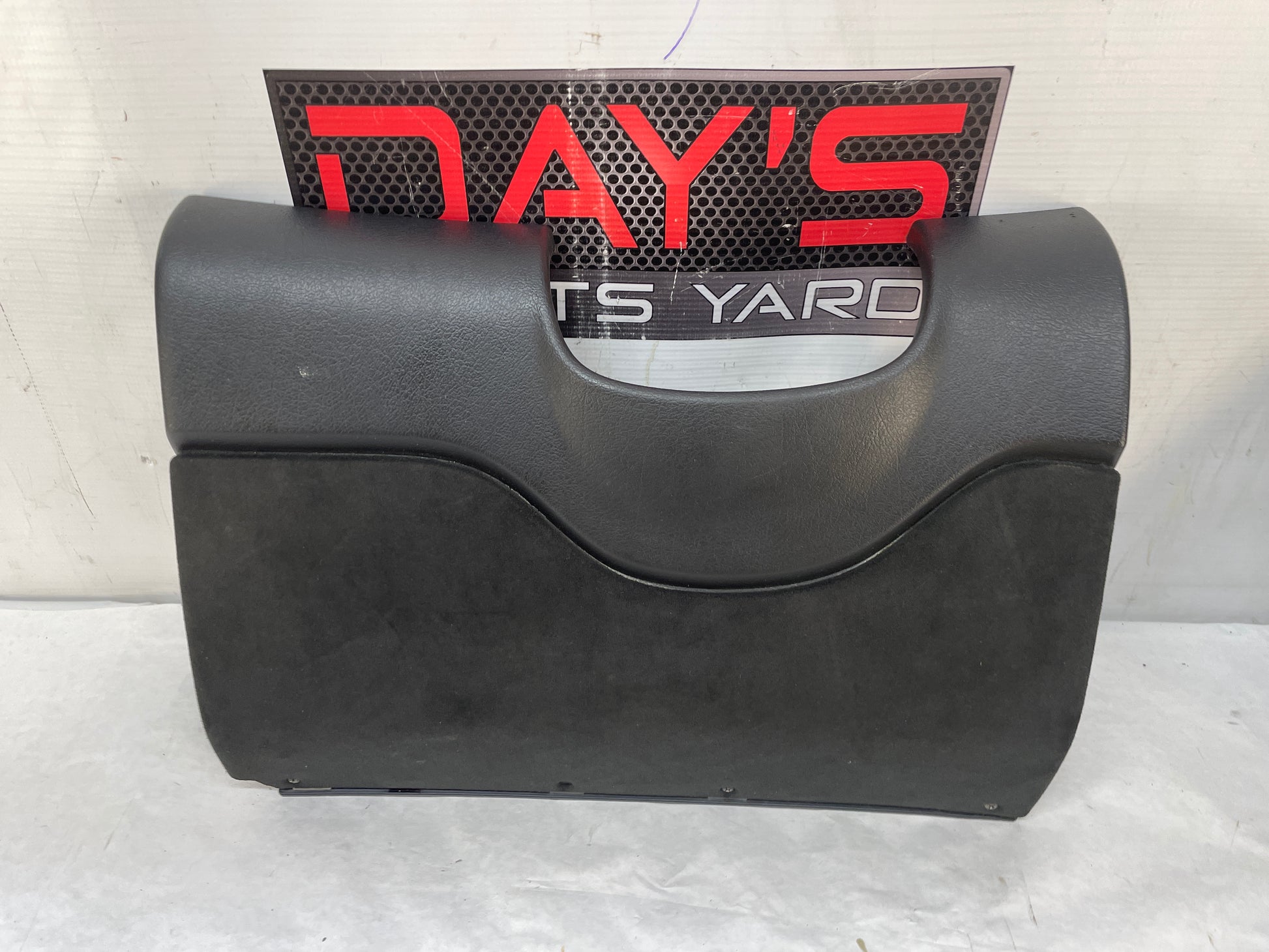 2004 Pontiac GTO Black Suede Knee Bolster Fuse Cover OEM - Day's Parts Yard