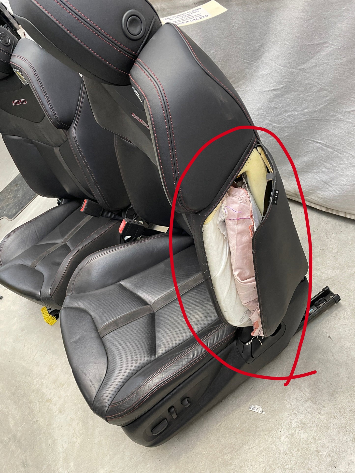 2016 Chevy SS Sedan Front Seats OEM