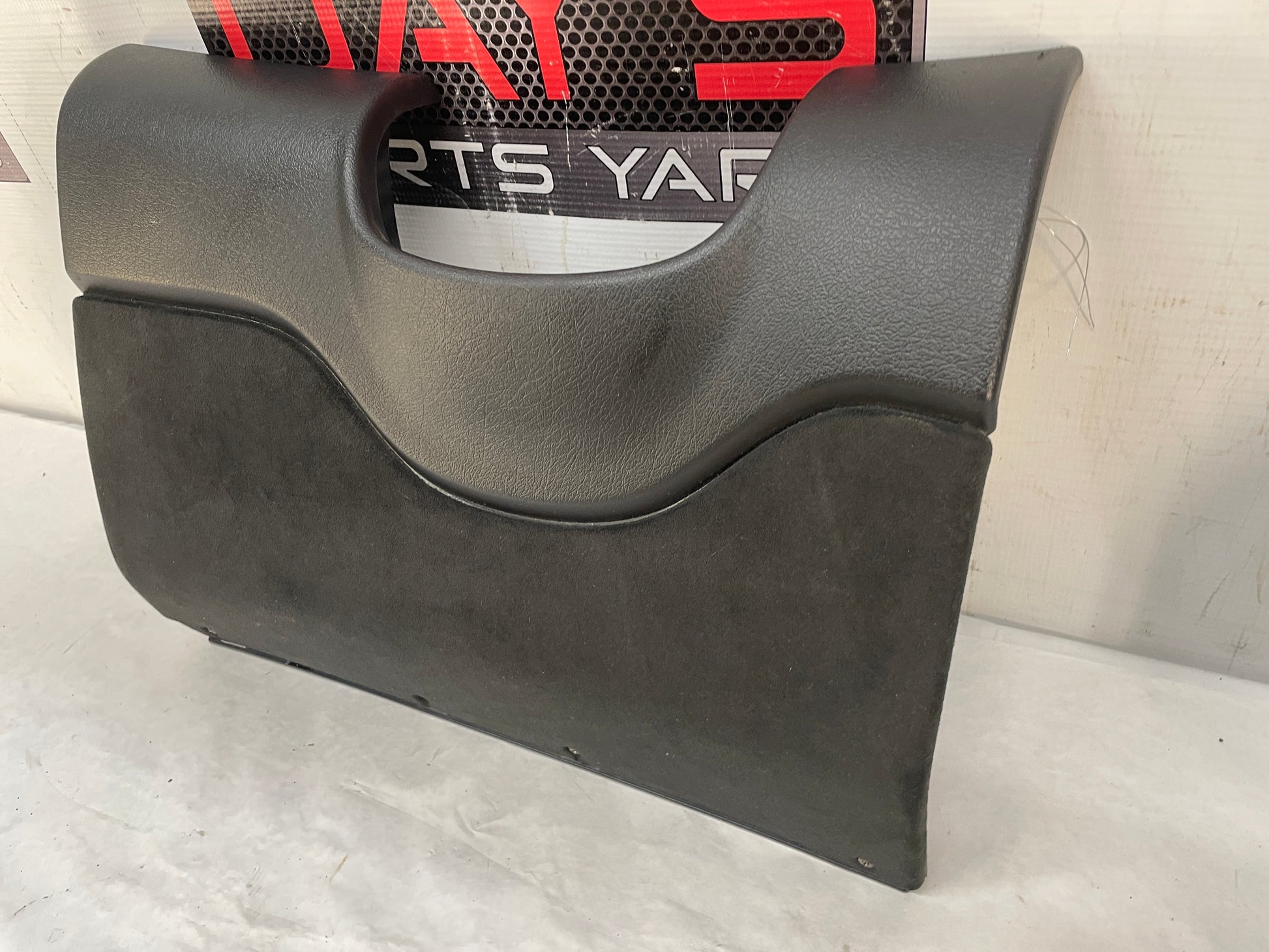 2004 Pontiac GTO Black Suede Knee Bolster Fuse Cover OEM - Day's Parts Yard