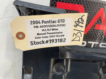 2004 Pontiac GTO Black Suede Knee Bolster Fuse Cover OEM - Day's Parts Yard