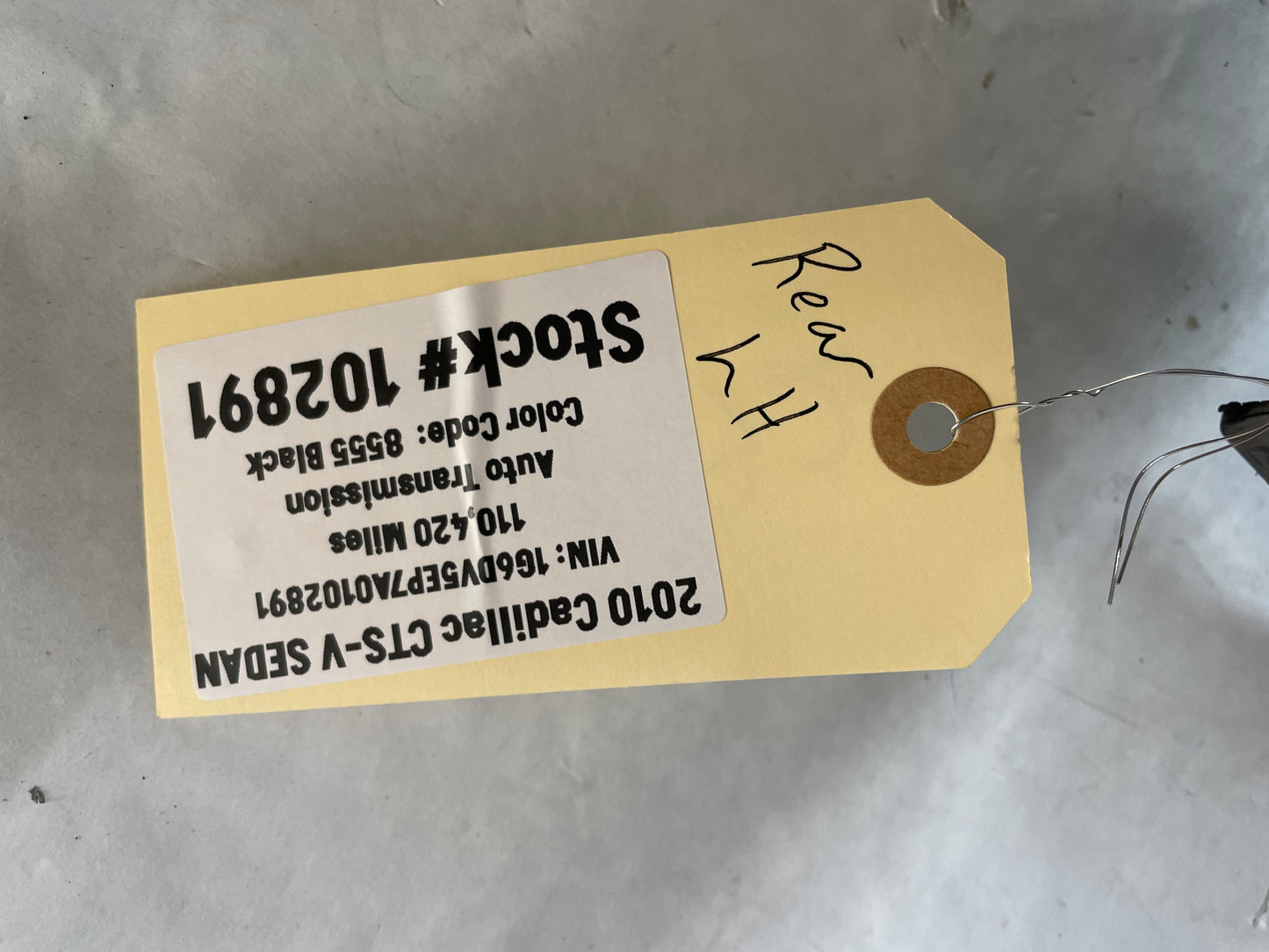 2010 Cadillac CTS-V Sedan LH Driver Rear Fender Wheel House Well Liner OEM