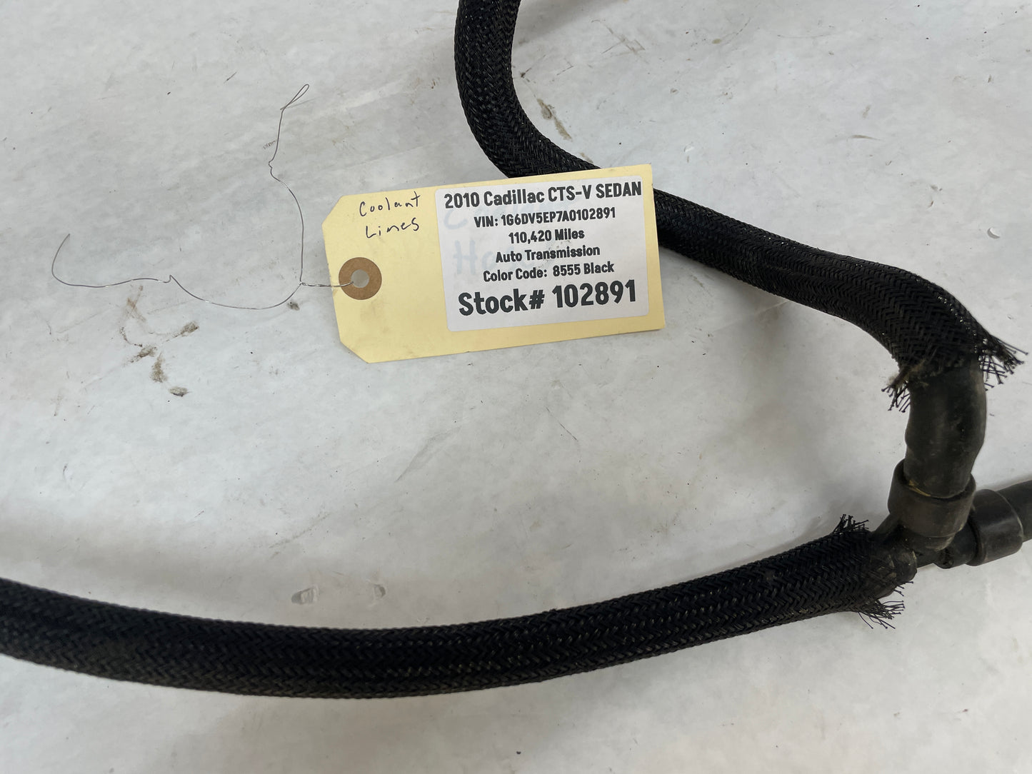 2010 Cadillac CTS-V Sedan Radiator Coolant Tank Lines Hoses Tubes OEM