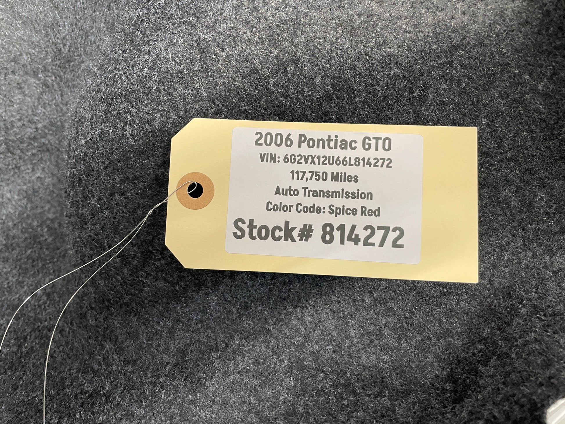2006 Pontiac GTO RH and LH Interior Trunk Quarter Side Trim Carpet Liners OEM - Day's Parts Yard