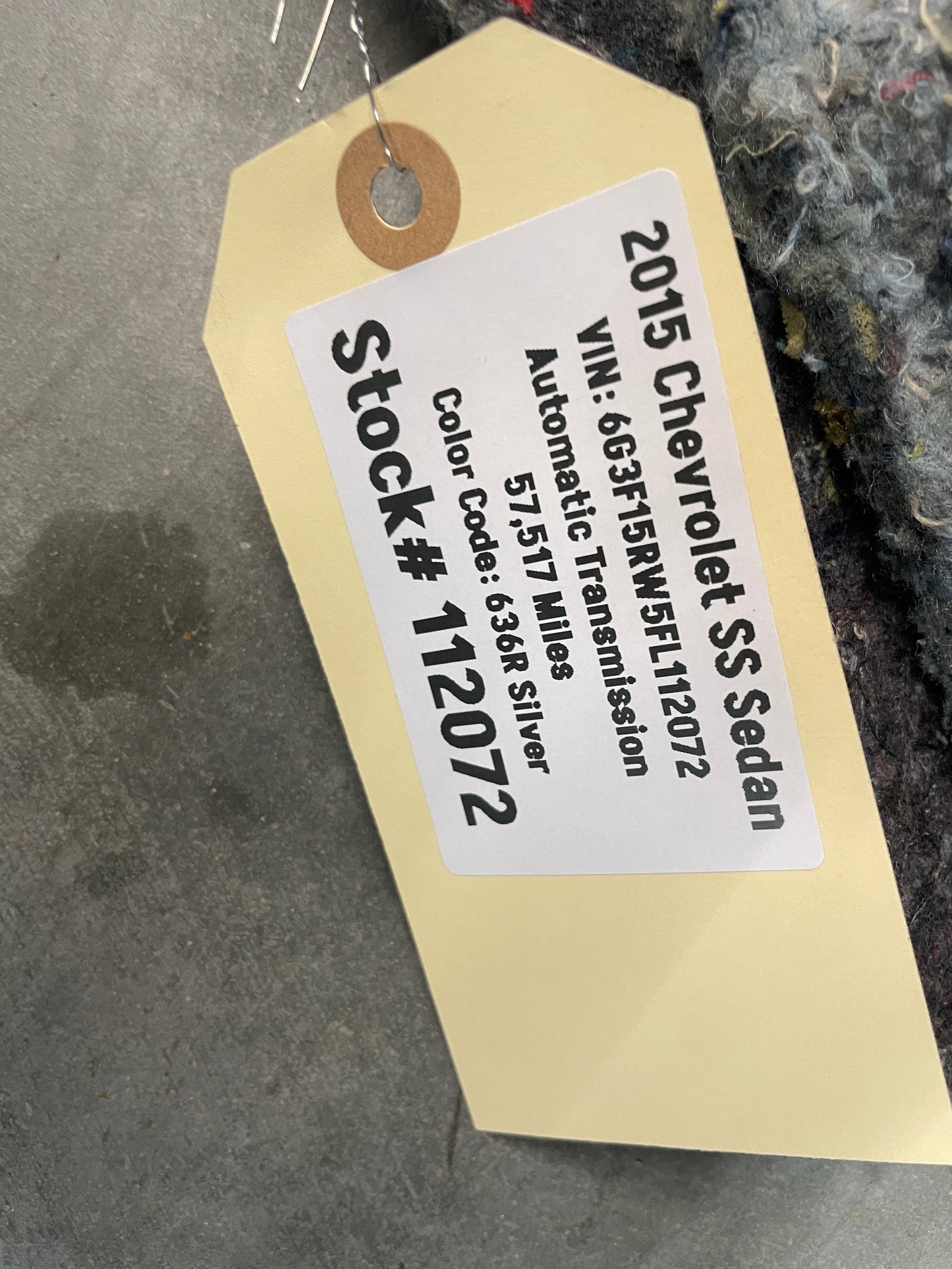 2015 Chevy SS Sedan Complete Floor Panel Carpet OEM - Day's Parts Yard