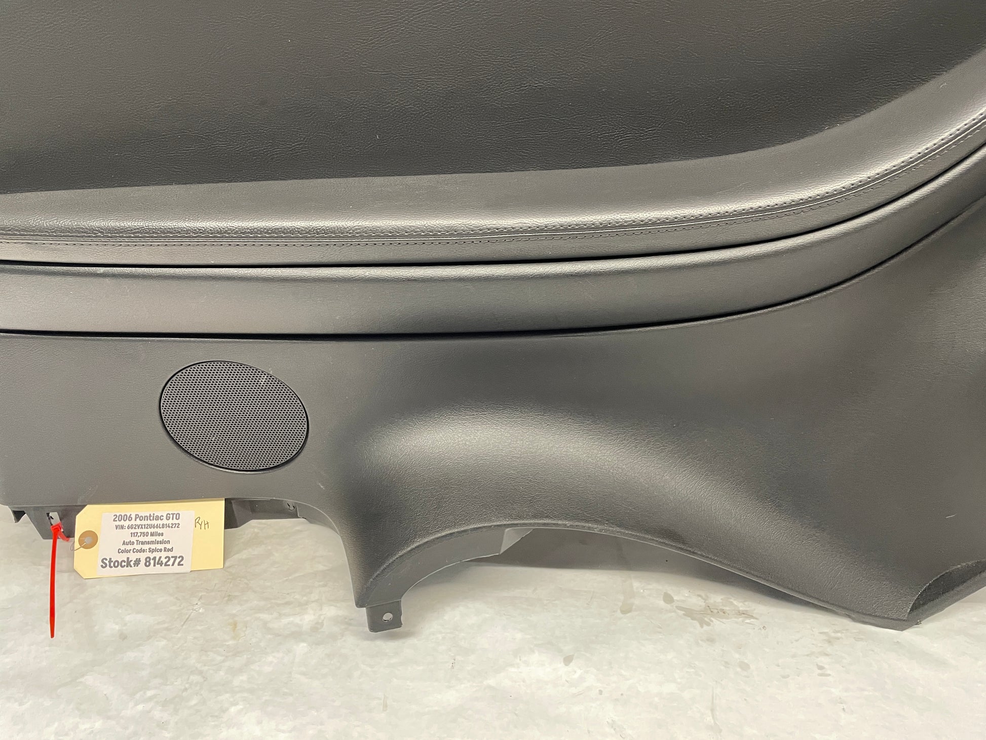 2006 Pontiac GTO RH Passenger Rear Interior Quarter Door Panel Trim OEM - Day's Parts Yard