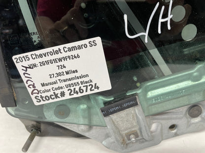 2015 Chevy Camaro SS Convertible LH Driver Quarter Window Motor Regulator OEM