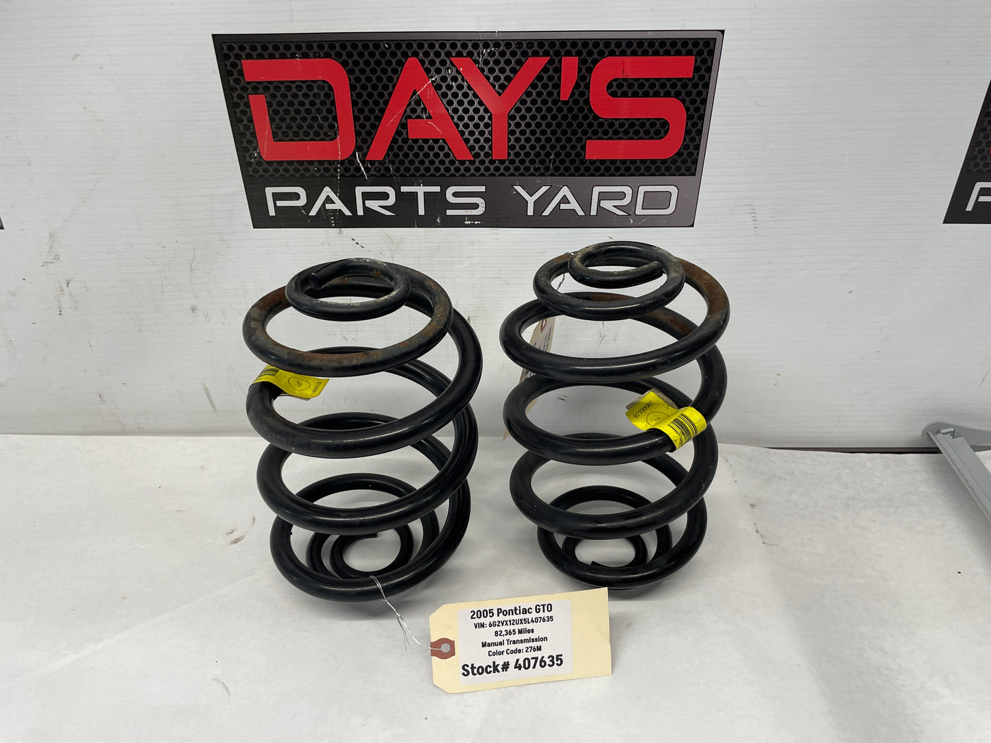 2005 Pontiac GTO Rear Coil Springs RH & LH OEM