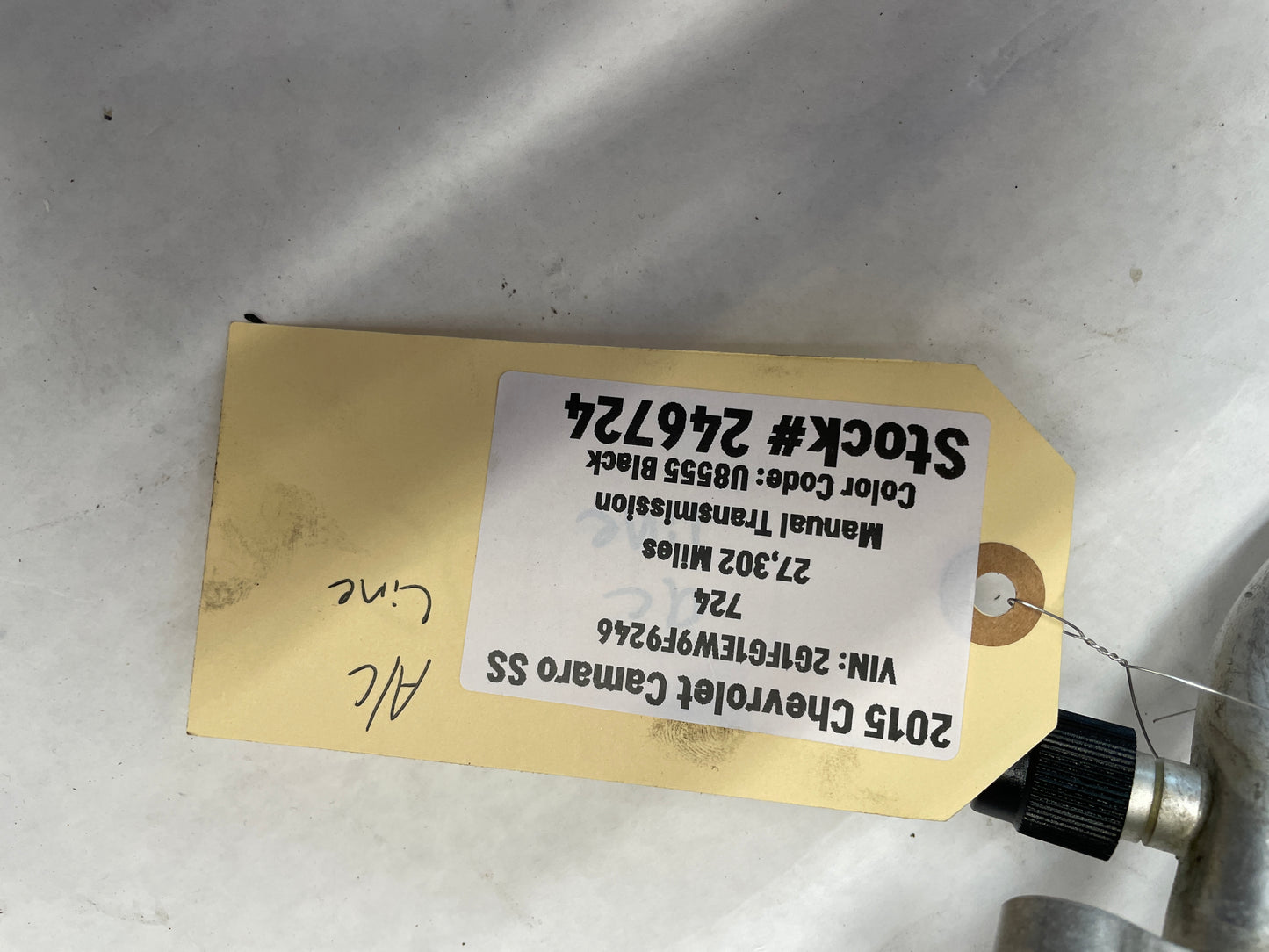 2015 Chevy Camaro SS AC Air Conditioning Condenser Refrigerant Hose Line OEM