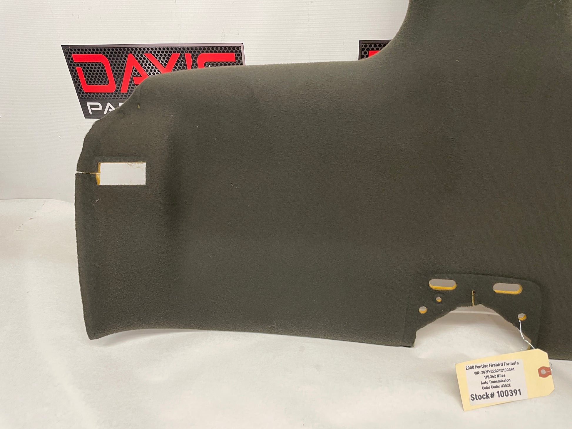 2000 Pontiac Firebird Formula Ebony Black T-Top Head Liner Headliner OEM LOCAL PICK UP - Day's Parts Yard