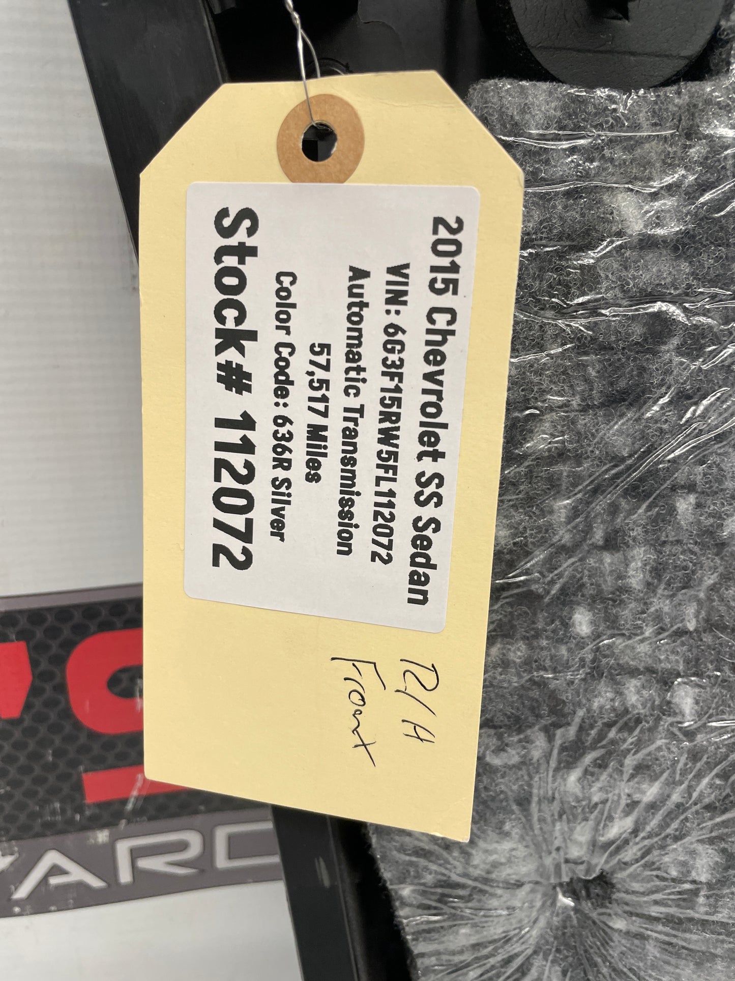 2015 Chevy SS Sedan RH Passenger Front Interior Door Panel Trim OEM - Day's Parts Yard