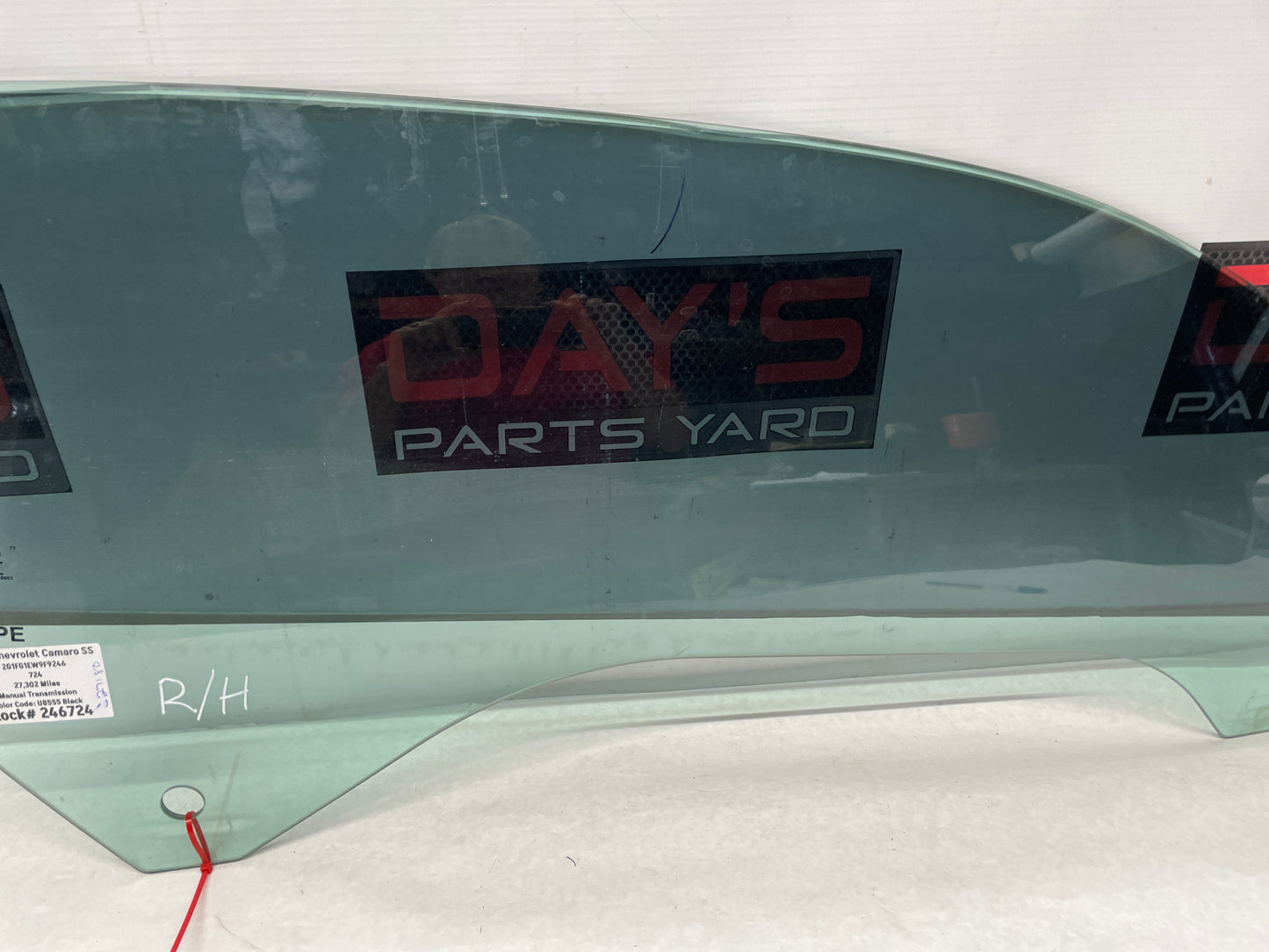 2015 Chevy Camaro SS RH Passenger Front Door Window Glass OEM